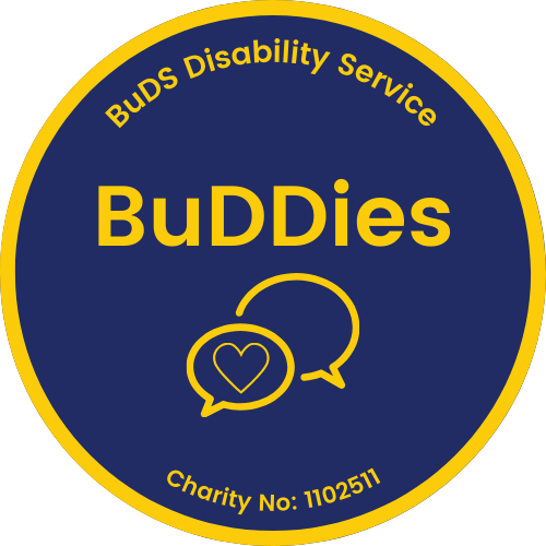 The blue and yellow BuDDies logo